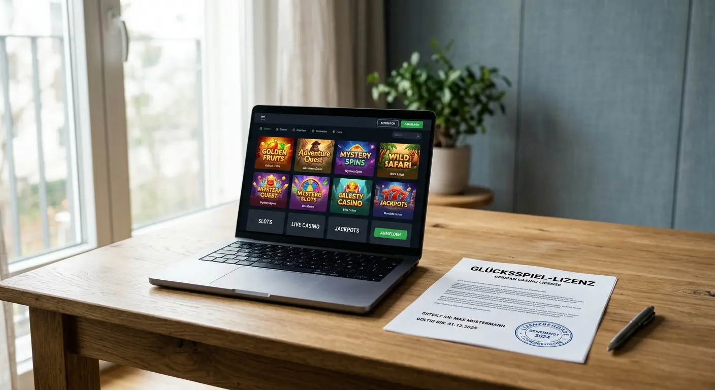 Beste Online Casinos ohne OASIS 2026 im Test auf einem Laptop